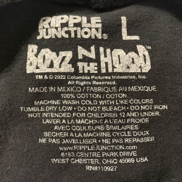 Ripple Junction Boyz N The Hood Shirt Black Large #543 - Picture 5 of 5
